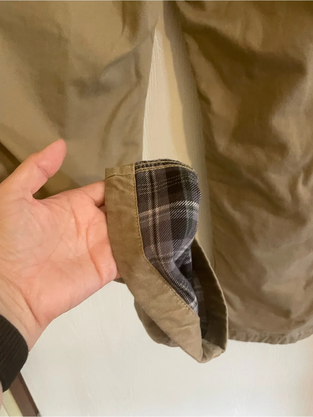 Eddie Bauer Flannel Lined Pants Mens 36x30 Plaid Insulated Khaki